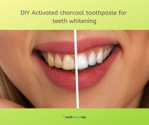 DIY Activated charcoal toothpaste for teeth whitening